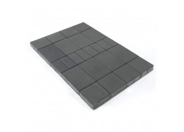 Тротуарная плитка Мозайка, Серый, h=60 мм