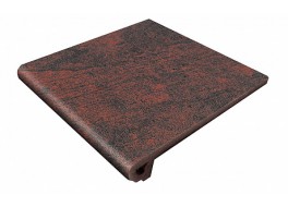 Клинкерная ступень-флорентинер Gres Aragon Jasper Rojo, 330x325x18(53) мм