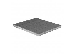 Тротуарная плитка Прямоугольник, Серый, h=80 мм, двухслойная