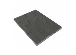Тротуарная плитка Домино, Серый, h=60 мм