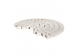 Тротуарная плитка Классико круговая, Белый, h=60 мм